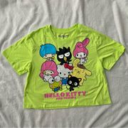 Hello Kitty and Friends Lime Green Crop Top
