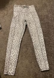 Gray Leopard Print Leggings