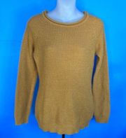 Ambiance Apparel Gold Long Sleeve Pullover Sweater Size Medium