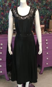 Leather & Lace Goth Plus Dress