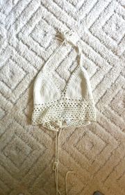White Crochet Bikini Cover Up