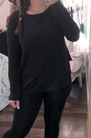 Avia medium 8-10 black cozy athleisure sweatshirt