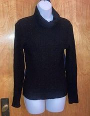 Black Charter Club Turtleneck Sweater Size MP