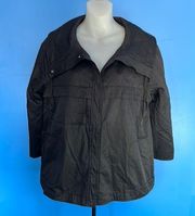 ATTENTION Black 3/4 Sleeve Rain Jacket Size Large