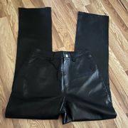 Vintage Real Leather Wide Leg Pants