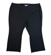 Susan Graver 3XP Petite Full Length Flare Pull-On Pants Classic Black USA Made