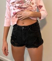 Forever 21 Black Ripped Shorts