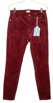 MARKET & SPRUCE Stitch Fix Red Corduroy Skinny Stretch Pants High Rise Womens 12