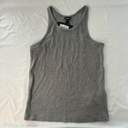 NWT Allbirds Women Size L Grey Gust Ribbed Tank Hemp Merino Wool Gym Classic