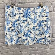 Lady Hagen  Blue Floral Golf Skort Skirt Stretch Size XXL