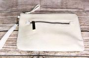 Topshop White Top Zip Wristlet / Crossbody