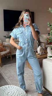 Free People Denim Jumpsuit 