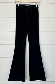 Nasty Gal Dark Wash Wide Leg Flare Jeans