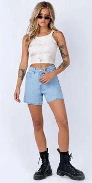 Shorts Size 4 Light Blue Denim High Rise Mom Cotton Casual