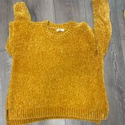 Marigold boxy comfy sweater with scoop neck