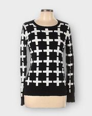 Merona | Cross Print Pullover Sweater | Large