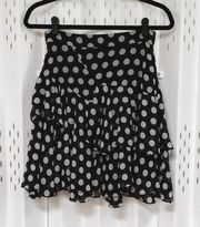 Polka Dot Ruffle Mini Skirt