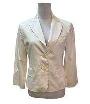 BCBGMaxAzria Off White Summer Office Blazer Jacket Size M