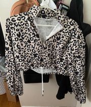 Cheetah Cropped Windbreaker