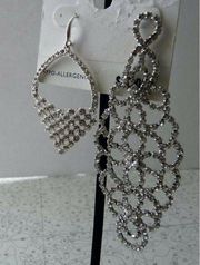 MIX IT UP! Charter Club Silver Tone Elegant Crystal Dangle Drop Earrings