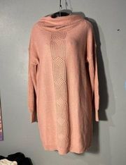 Full Circle Trends Sweater Cowl Neck 2X Pink Long