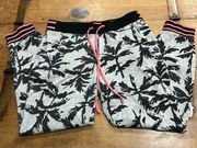 Princess Vera Wang Palm Tree Jogger Pants Size Medium