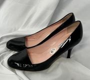 Vintage  Black Patent Leather Pumps Size 6.5B