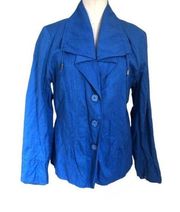 Chico's Blue Oceanic Isle Tabytha Jacket Size XL