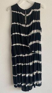 Blue Black & White Jumpsuit Elastic Waist Size‎ L