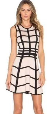 Torn by Ronny Kobo Pink Quartz Windowpane Fit & Flare Dress - size S