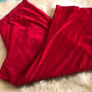 Red velour pants size 22