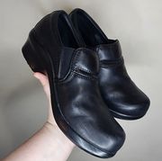Ariat Slip Resistent Sutter Baker Black Leather Women 8B Work Clog Shoes Slip On