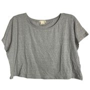 LG grey Wet Seal cotton crop top