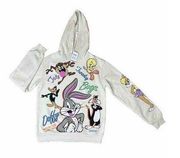 TAZ Bugs Bunny Tweety Sylvester Daffy All Over Print Hoodie Size S