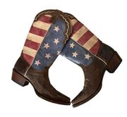 Shyanne | Womens 7B | Red White Blue American Flag Western Pull-On Boots