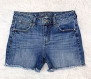 Women’s Blue Denim Jean High Rise Shorts 0