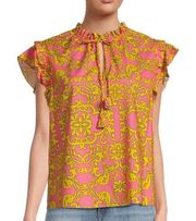 NWT MISA LOS ANGELES Basia Paisley Keyhole Top In Color Flra  Splendido