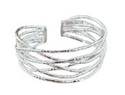 Gorjana Lola Sculptural Cuff Bracelet Silver Plated