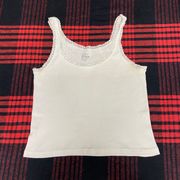 J.Galt Switzerland Made in Italy 100% Cotton Lace trim Tank Top