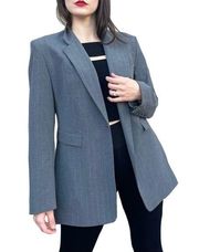 Express Silver Pin Stripe Professional Work Business Casual Blazer Jacket 13/14