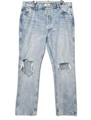 Re/Done 90s High Rise Loose Jeans In Vintage Playa Destroy 32