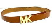 MICHAEL KORS Faux Vegan Leather MK Logo Belt Size Medium