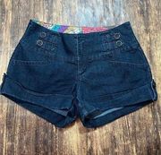 Womens Sz 9 Boom Boom Wide Waister Ciffed Jean Shorts