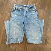 ZARA  Distressed Ripped Baggy Mom Jeans Size 4