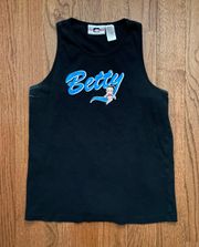 Vintage authentic  graphic black cotton tank top