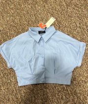 Cider Short Sleeved Cropped Collared Shirt