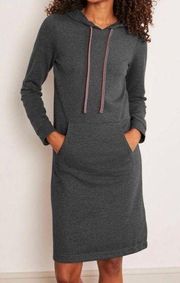 Boden gray hooded pullover lounge sweatshirt dress 8