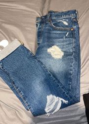 Levi Mid Rise Mom Jeans 501