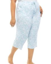 NWT Wonderly Pajama Lounge Capri Pants Blue Tie Dye Women’s Plus 3X XXXL