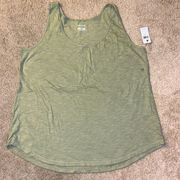 NWT light green‎ Lane Bryant scoop neck tank top & scoop bottom hem size 18